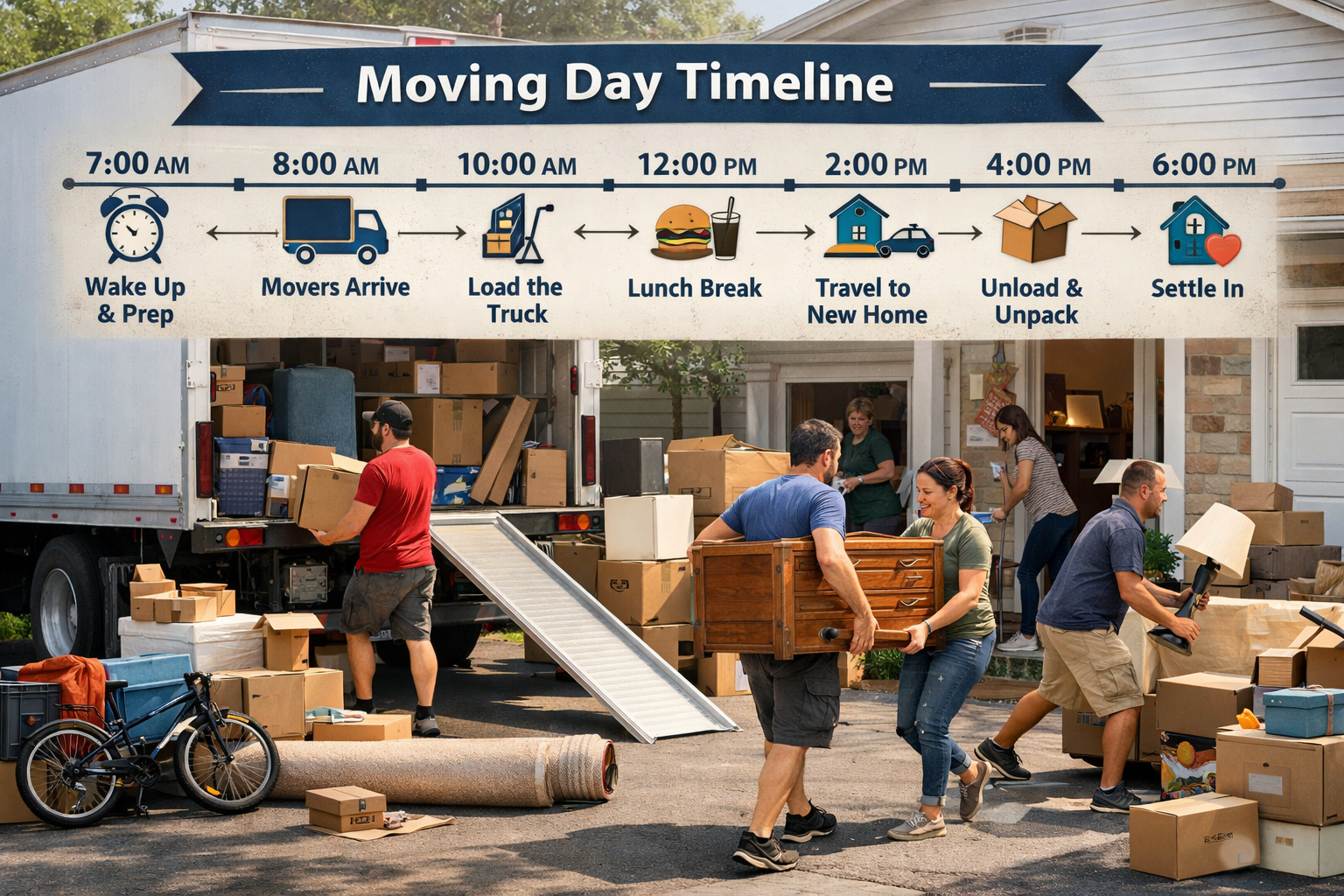 Harmonogram dnia przeprowadzki